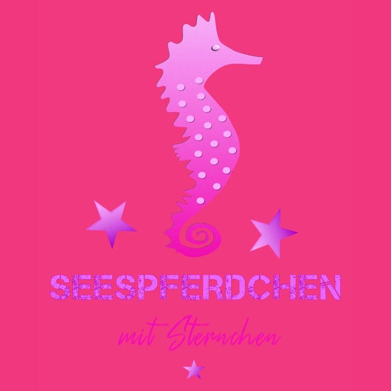 rosa seepferdchen mit sternchen Schwimmabzeichen