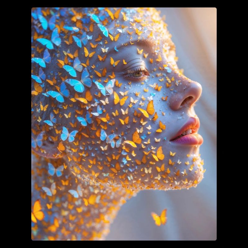 Art du visage de papillon