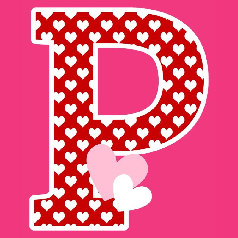 Buchstabe p Herz