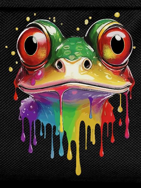 Farbklecks Froschporträt