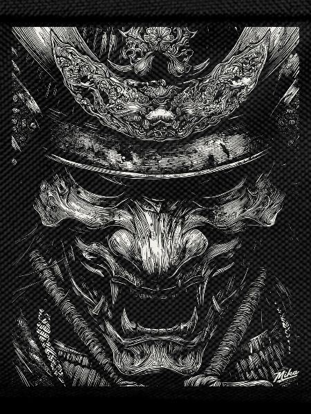 Demon mask in high contrast