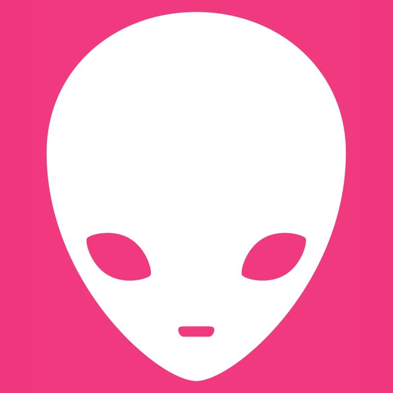 Cosmic Alien Silhouette Minimal