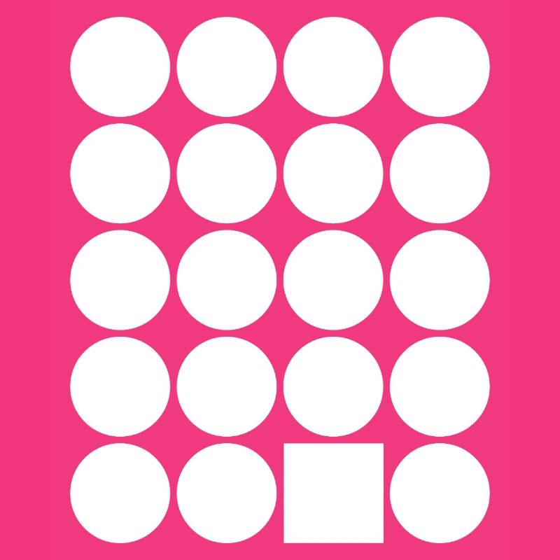 Polka Dot Grid with Accent Square