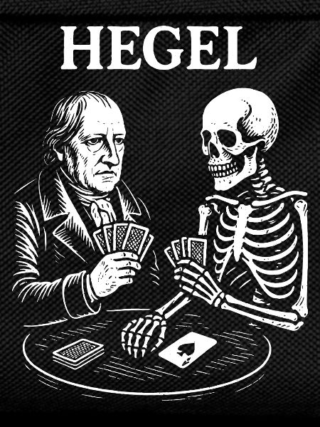 Hegel and Skeleton Card Duel