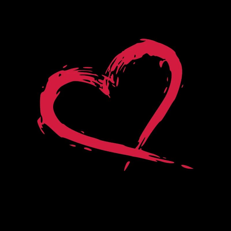 Heart Red Design Brush Vector Graphic