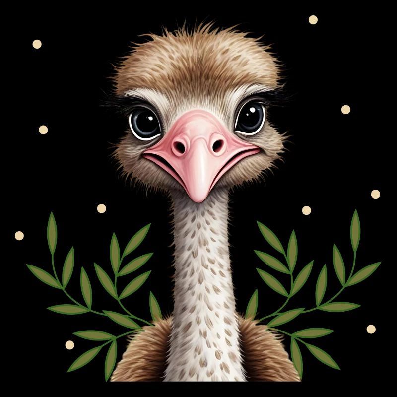 Cute ostrich