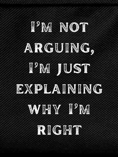 Not Arguing