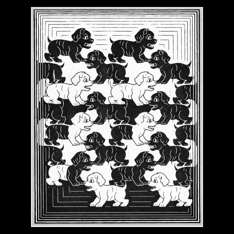 Dachshund Puppies in Monochrome Pattern