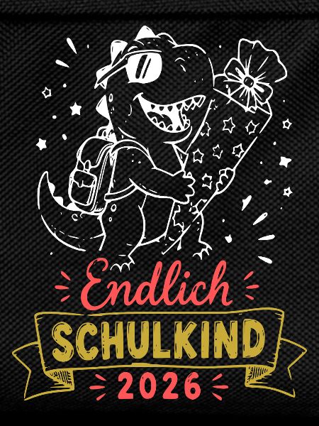 Endlich Schulkind 2026 Dino