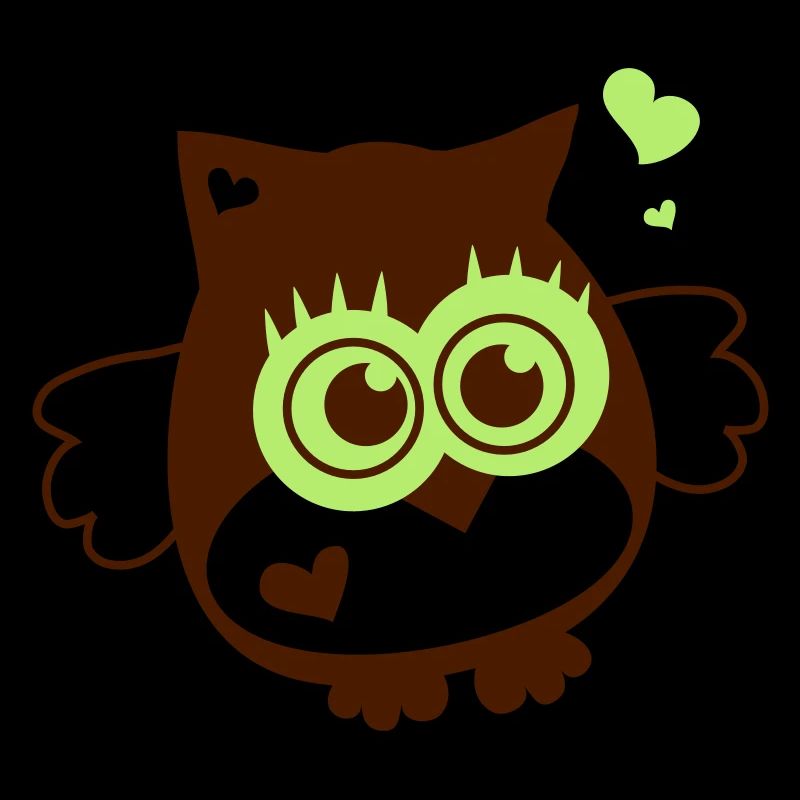 Eule - Kawaii mit Herzen