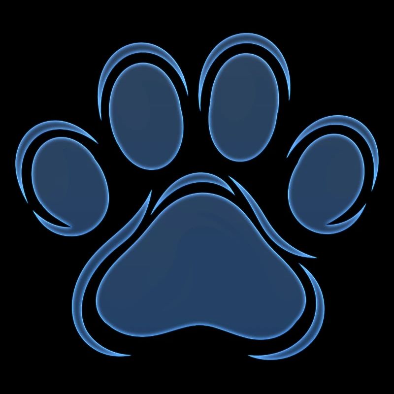 Pfote blau