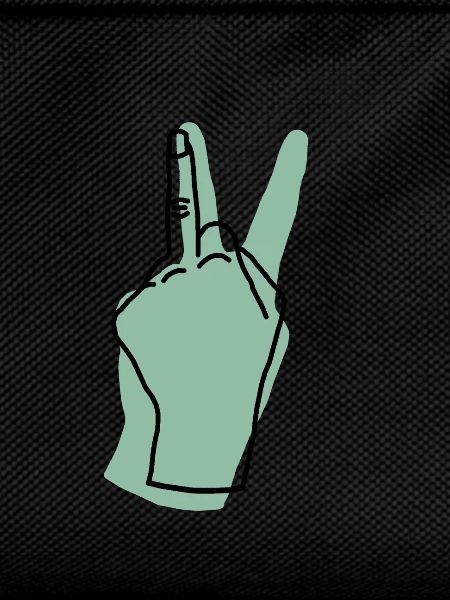 peace hand green