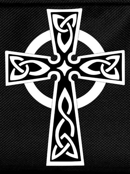 Weißes keltisches oder keltisches Kreuz