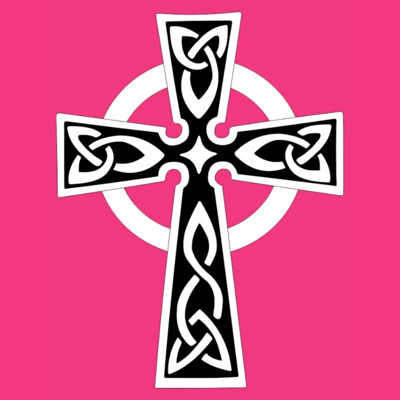 Weißes keltisches oder keltisches Kreuz