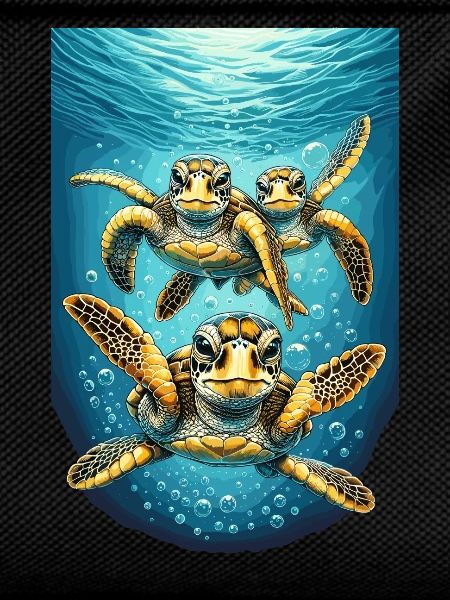 Turtle Abstraction Underwater Design