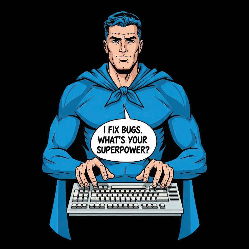 Superheld: Ich fixiere Bugs!
