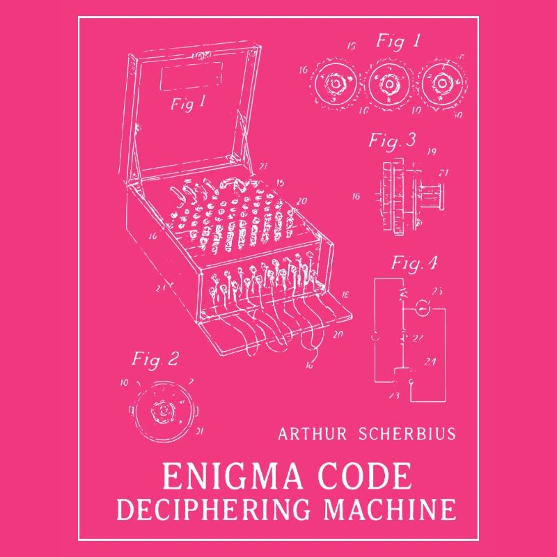 Illustration de la machine à déchiffrer le code Enigma