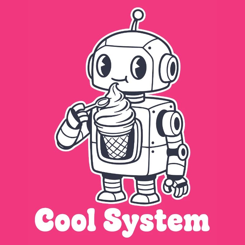Roboter mit Eiscreme