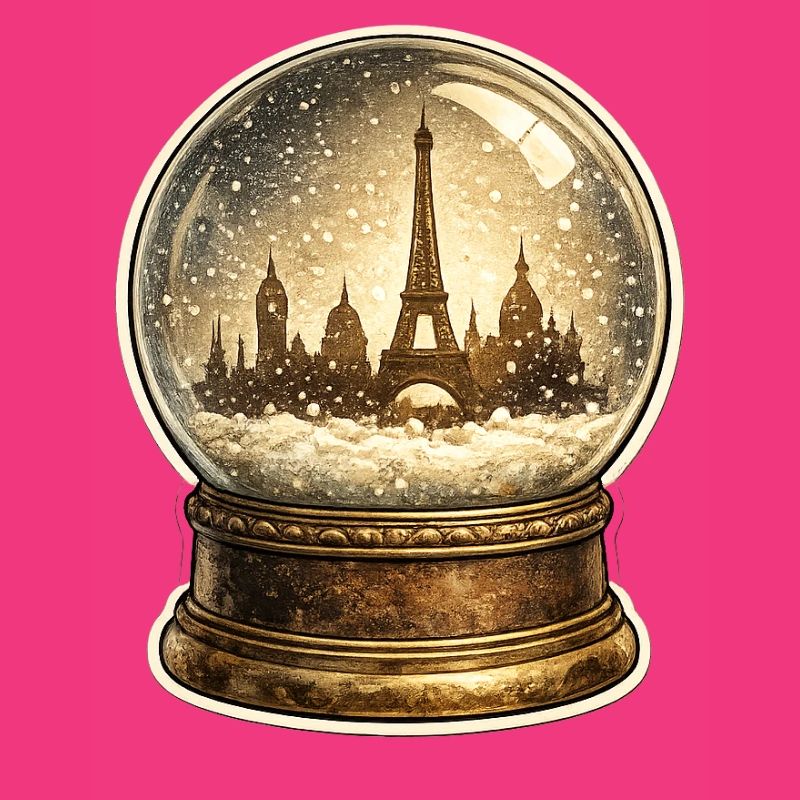 Boule à neige Paris : Tour Eiffel dans la neige
