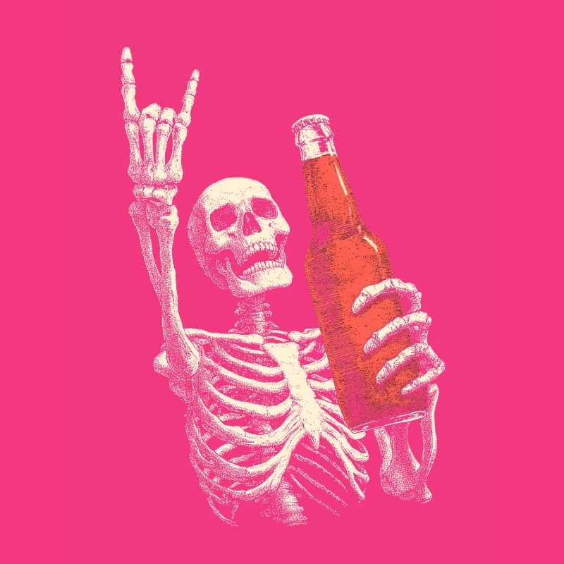 Skeleton with Bottle Party
