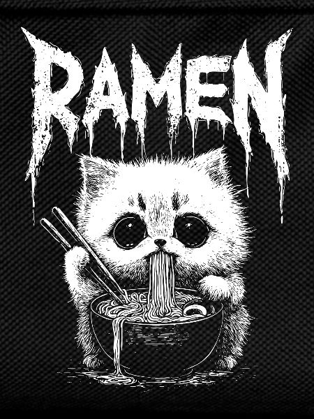 Ramen Cat Logo Print