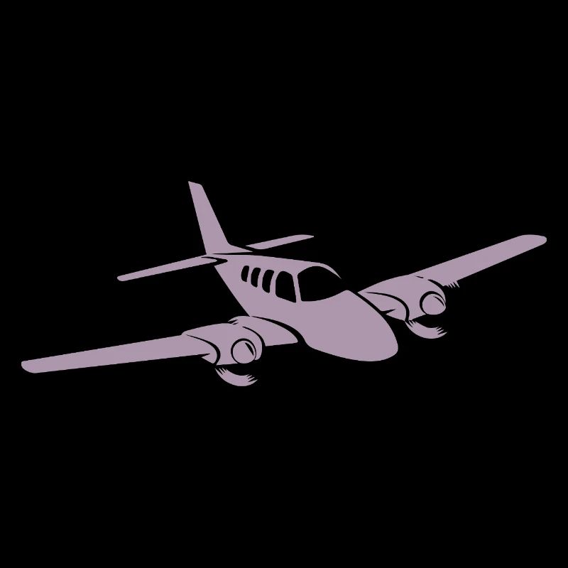 Minimalist propeller plane silhouette
