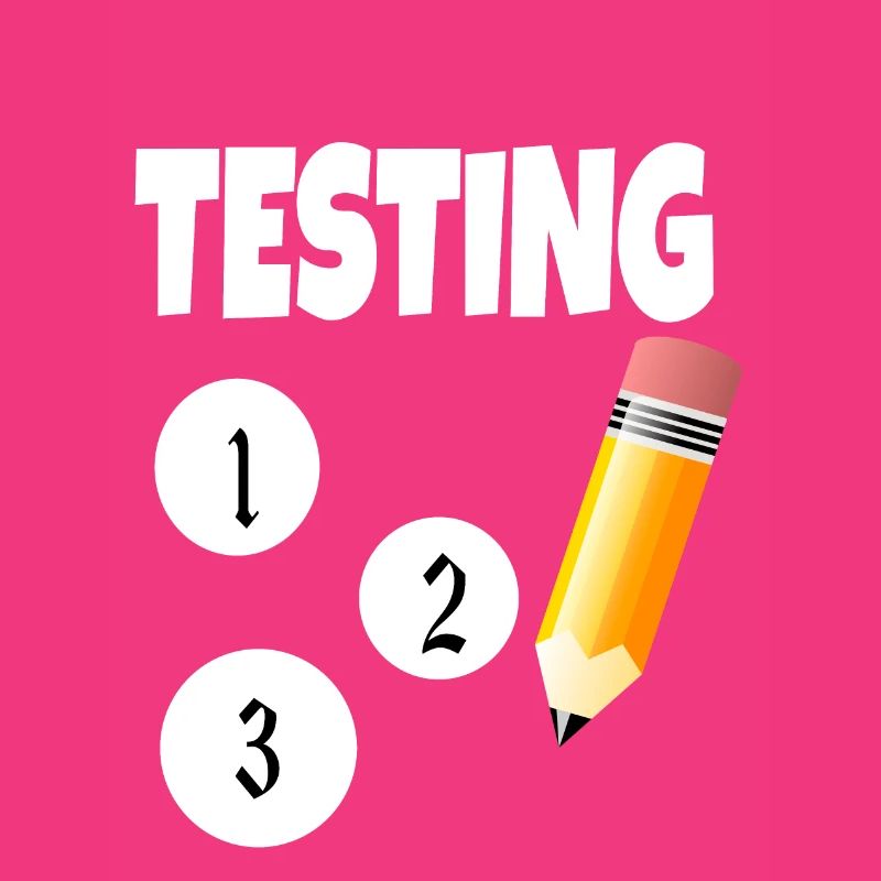 Test 123 mit Bleistift
