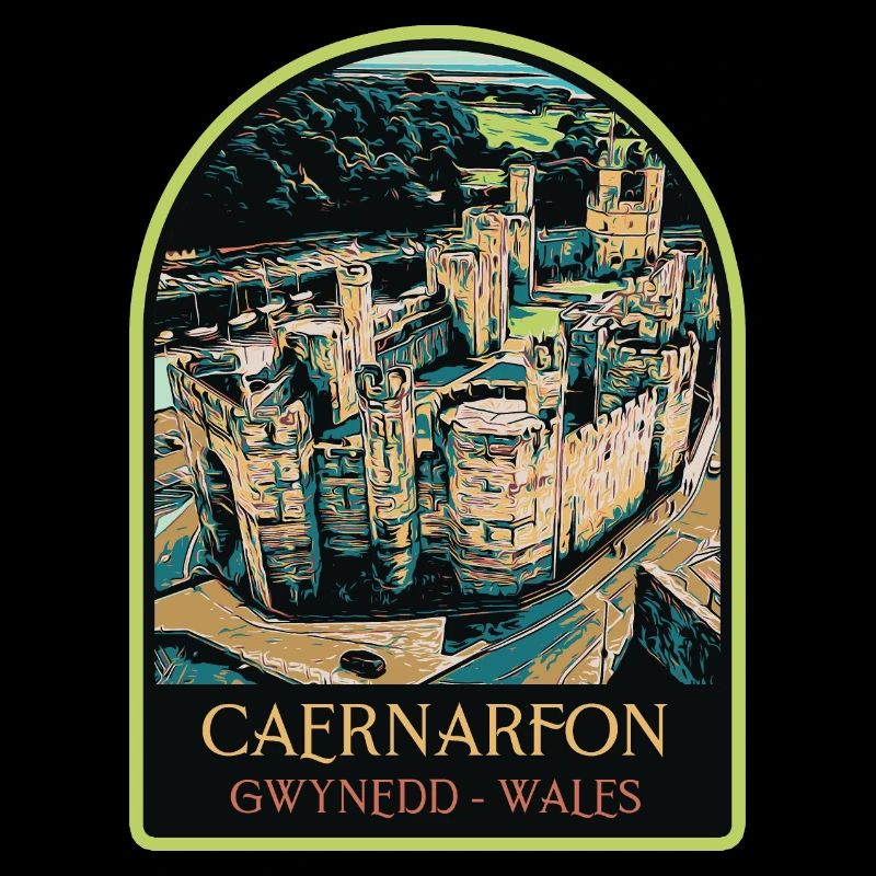 Illustration Château Caernarfon, Galles, RU