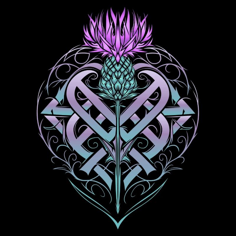 Distel Schild Celtic Knots Thistle Lover