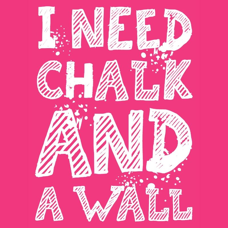 Chalk Boulder Klettern Wand lustige Sprüche Logo