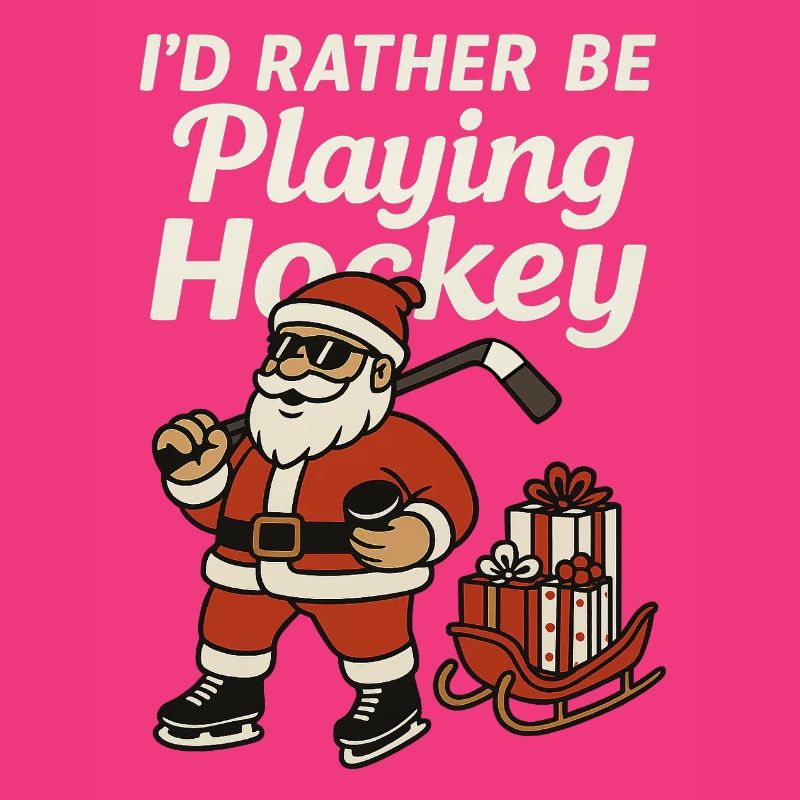 Lustiges Eishockey TShirt Weihnachtsgeschenk