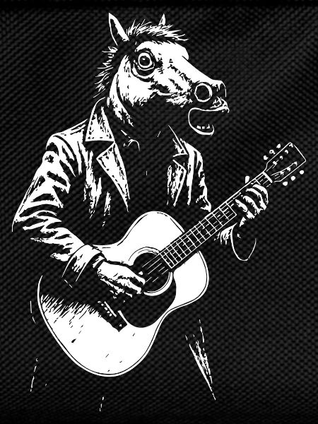 Guitar Horse in Suit