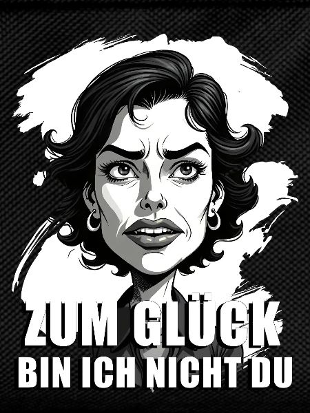 Caricature with "Fortunately..." quote