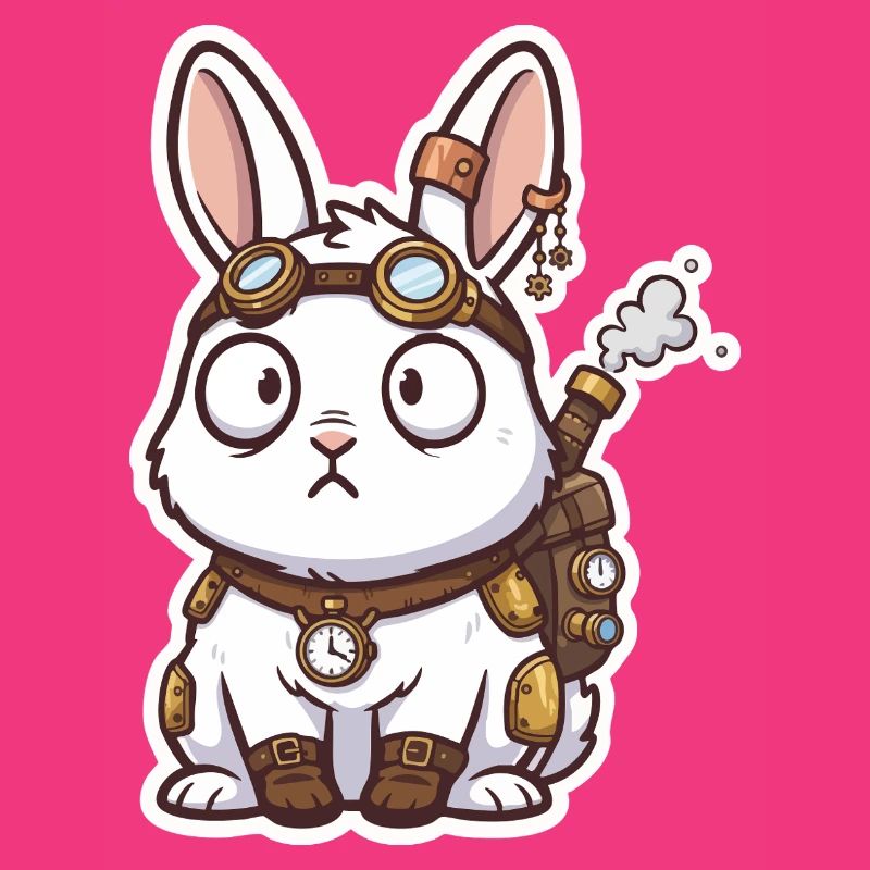 Steampunk Bunny Messenger Backpack Steam