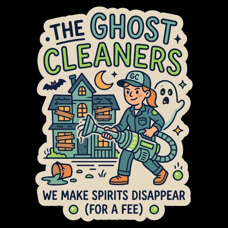 Ghost Cleaner Ghost Hunter Humor