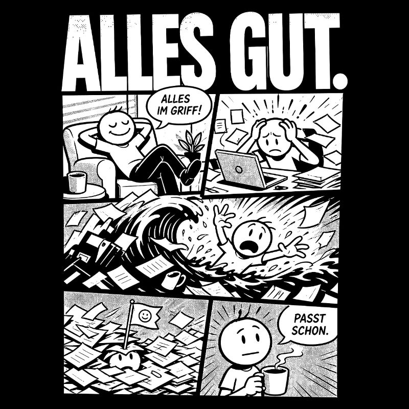 Alles gut ironischer Alltag Spruch