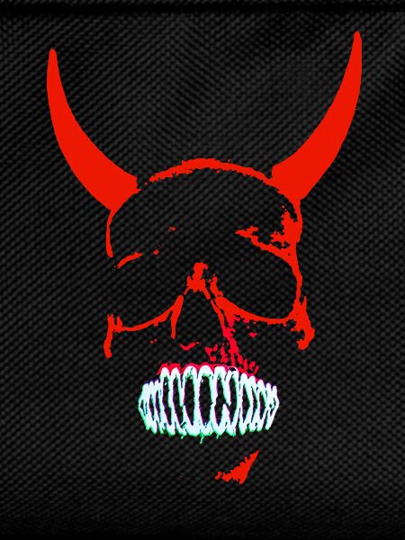 Red Demon Skull Neon