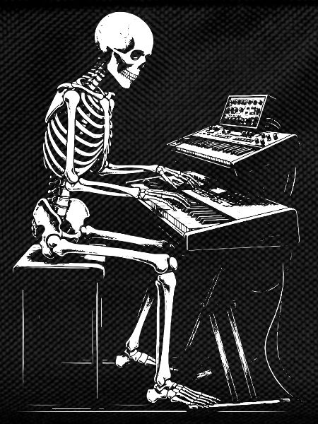 Skelett im Keyboard Studio