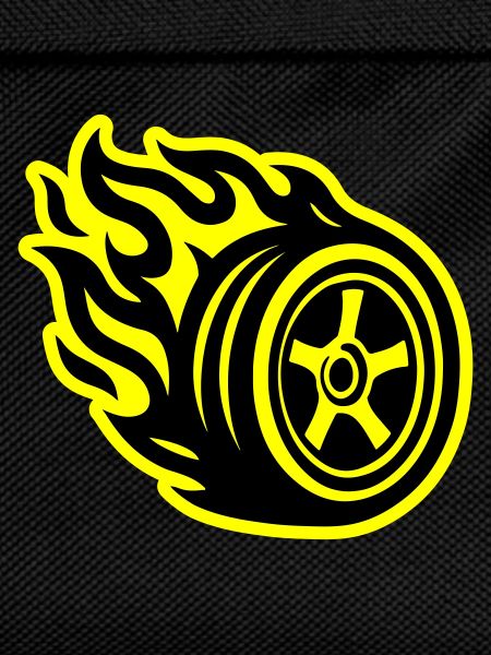 Tire Flame Car