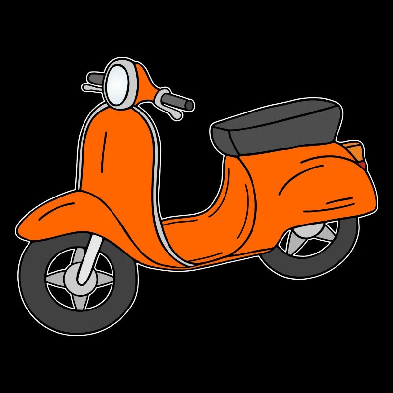 Roller Motorroller ohne Spiegel Retro Orange