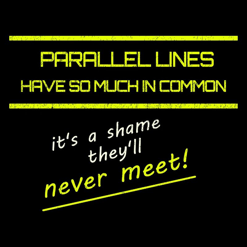 Funny Parallel Lines Math Tee