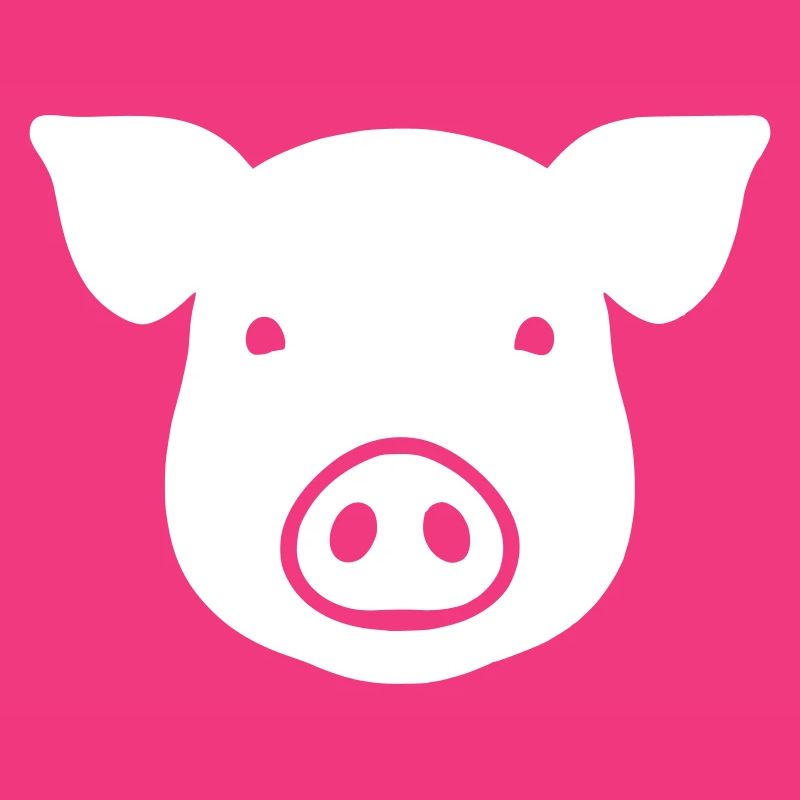 Cute Pig Head Icon Vector