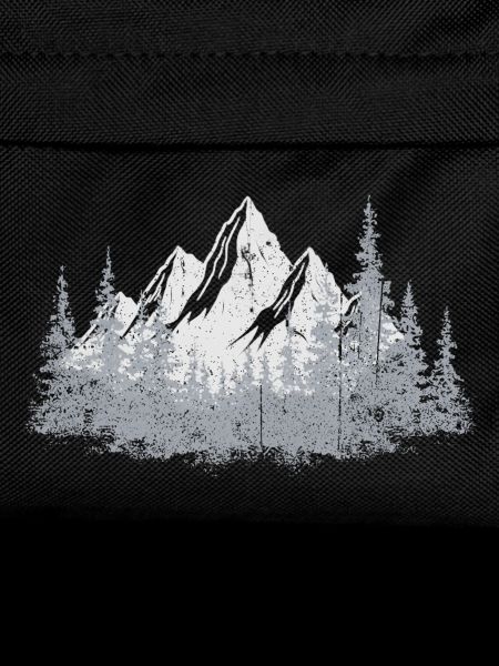 Serene Mountain Forest Silhouette