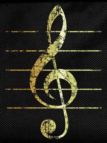 G-Clef - Treble Clef (Ancient Gold)