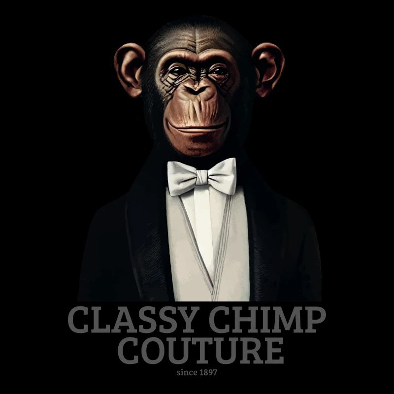 Couture chic de chimpanzé | Singe élégant en smoking