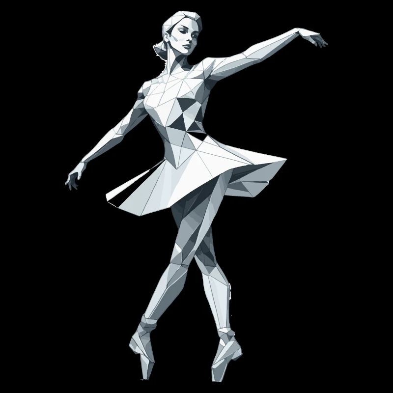 Ballerine Low Poly - Ballet Design