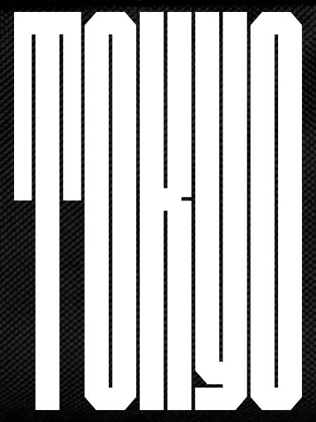 Tokio-Stadt fette Typografie