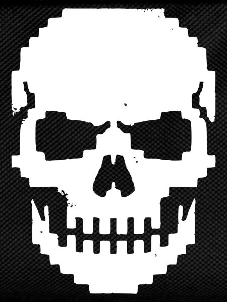 Pixel Skull Jaw 8-Bit