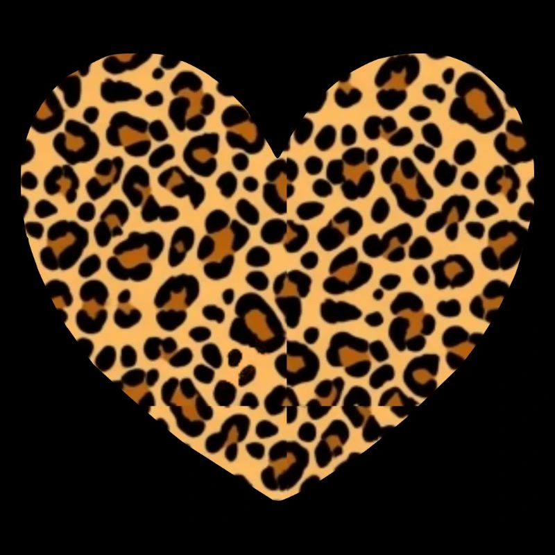 Herz Muster Leopard Geschenk