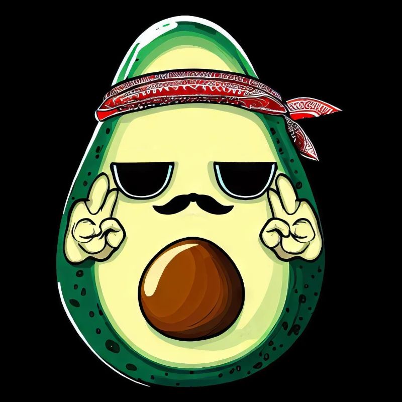 Hippie Avocado mit Bart